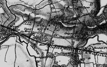 Old map of Lower Moor in 1898