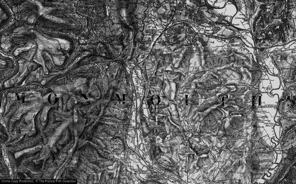Old Map of Lower New Inn, 1897 in 1897