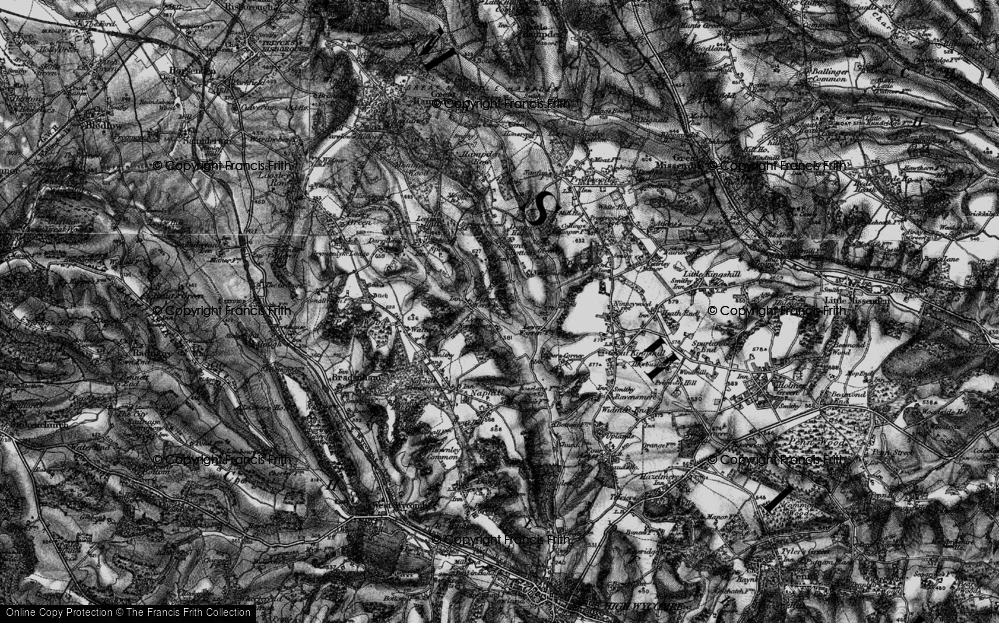 Old Map of Lower North Dean, 1895 in 1895