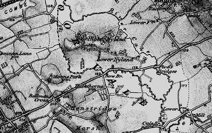 Old map of Lower Nyland in 1898