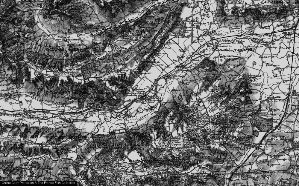 Old Map of Lower Padworth, 1895 in 1895