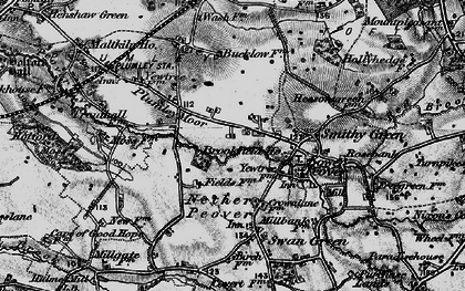 Old map of Lower Peover in 1896