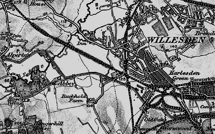 Old map of Lower Place in 1896
