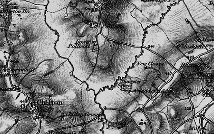 Old map of Lower Pollicott in 1895