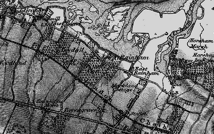 Old map of Lower Rainham in 1895
