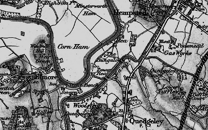 Old map of Lower Rea in 1896