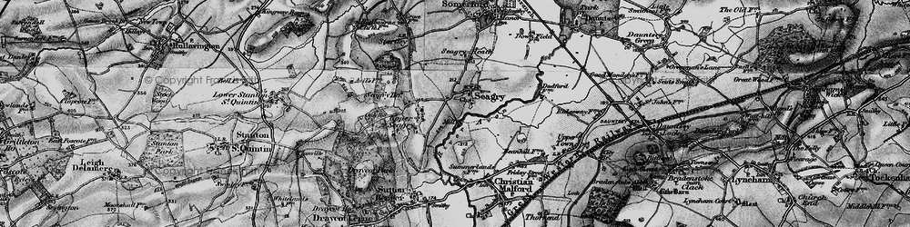 Old map of Lower Seagry in 1898