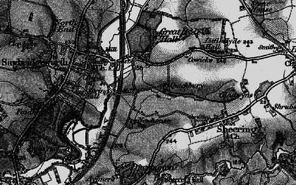 Old map of Sheering Hall in 1896