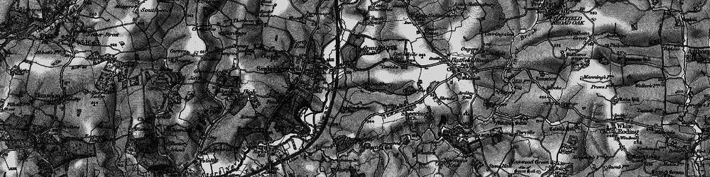 Old map of Sheering Hall in 1896