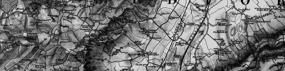 Old map of Lower Shelton in 1896