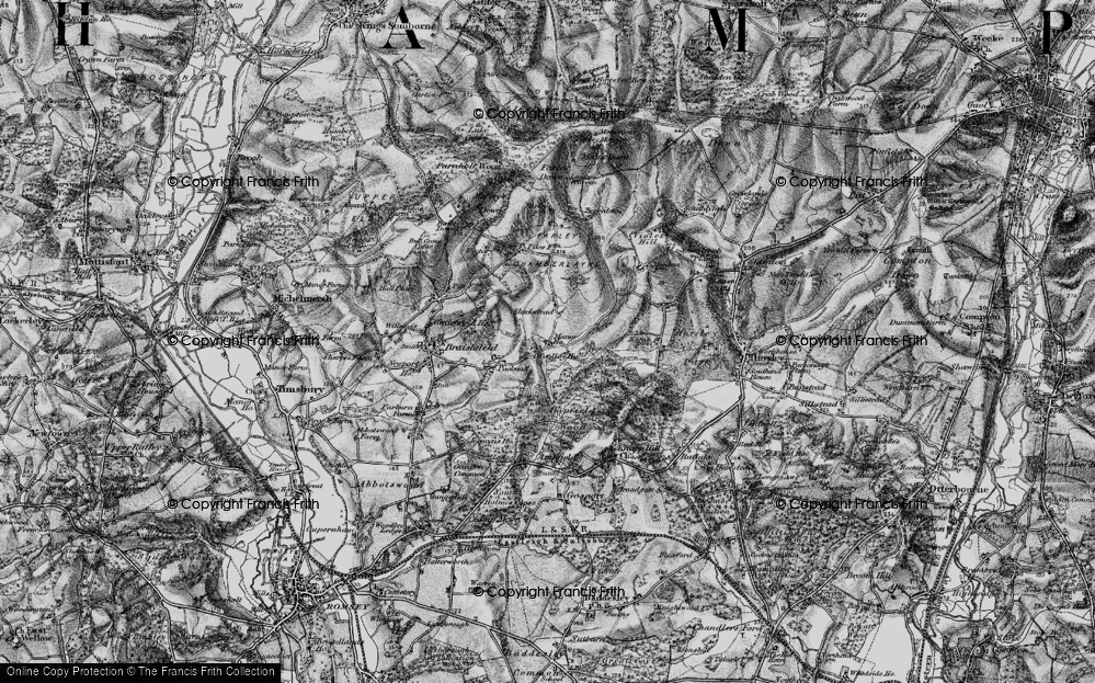 Old Map of Lower Slackstead, 1895 in 1895