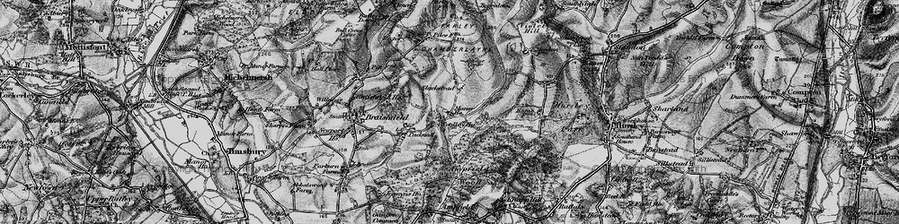 Old map of Lower Slackstead in 1895