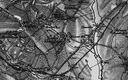 Old map of Lower Slaughter in 1896