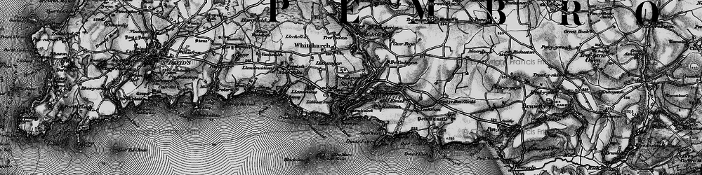 Old map of Lower Solva in 1898