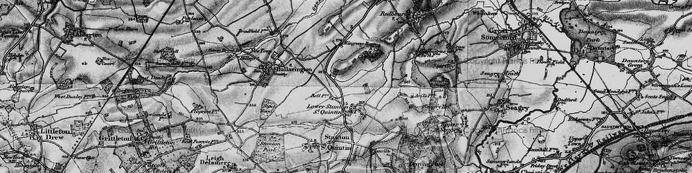 Old map of Lower Stanton St Quintin in 1898