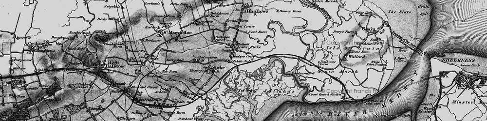 Old map of Lower Stoke in 1896