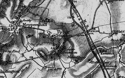 Old map of Lower Stondon in 1896