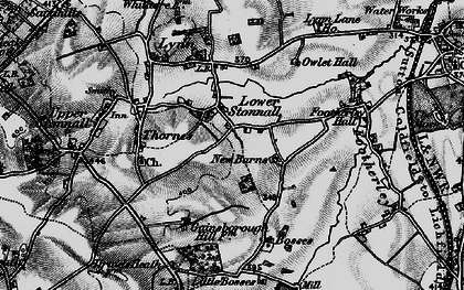 Old map of Lower Stonnall in 1899