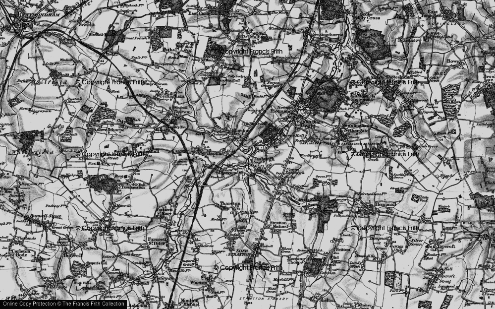 Old Map of Lower Tasburgh, 1898 in 1898