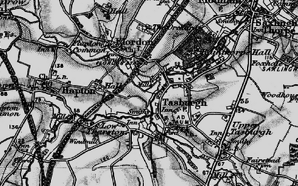 Old map of Lower Tasburgh in 1898