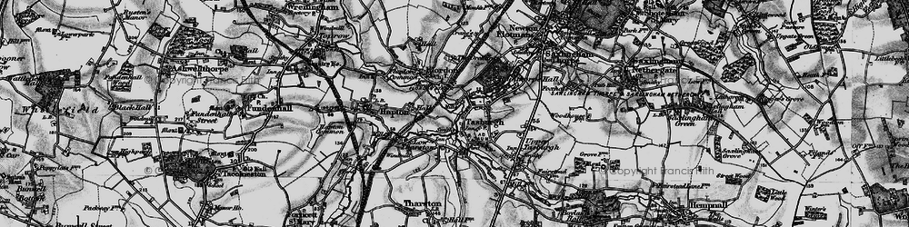 Old map of Lower Tasburgh in 1898