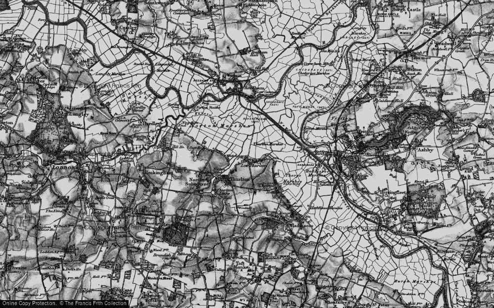 Old Map of Lower Thurlton, 1898 in 1898