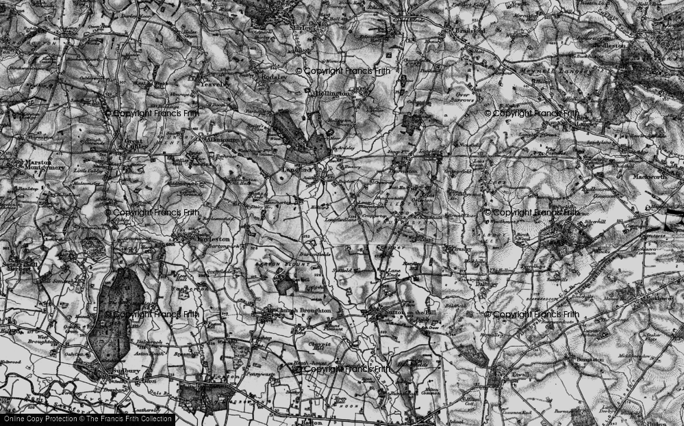 Old Map of Lower Thurvaston, 1897 in 1897