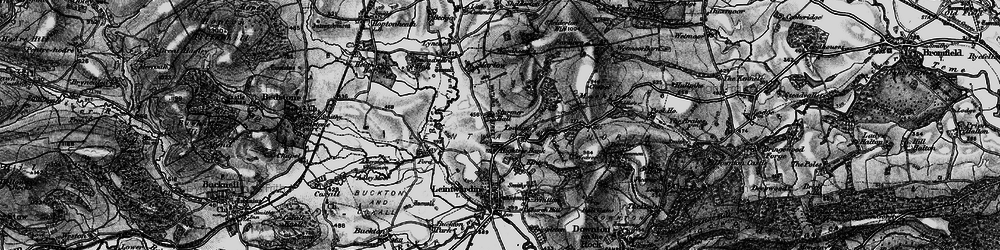 Old map of Lower Todding in 1899