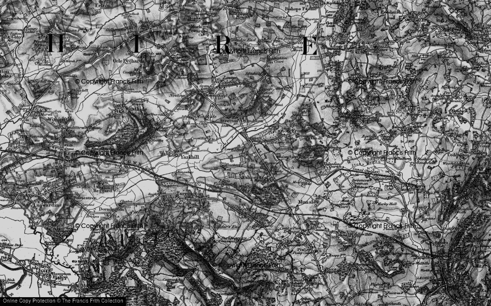 Old Map of Lower Town, 1898 in 1898