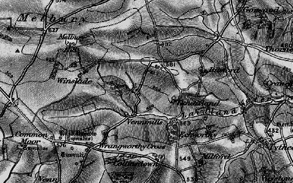 Old map of Lower Twitchen in 1895