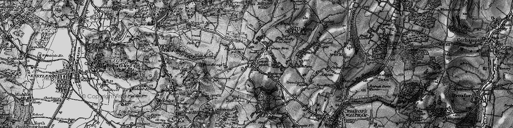 Old map of Lower Upham in 1895