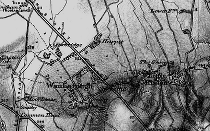 Old map of Lower Wanborough in 1898