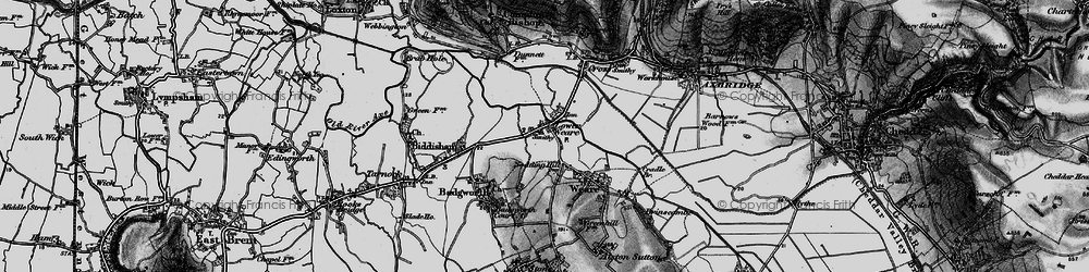 Old map of Lower Weare in 1898