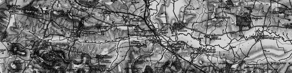 Old map of Lower Weedon in 1898