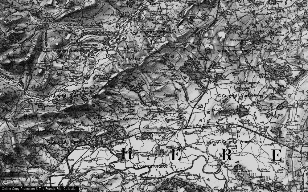 Old Map of Lower Welson, 1896 in 1896