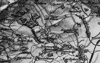 Old map of Lower Welson in 1896