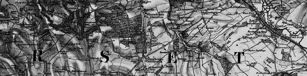 Old map of Lower Whatcombe in 1898