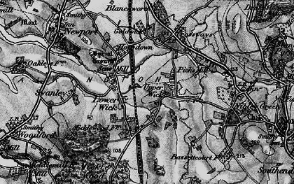 Old map of Lower Wick in 1897