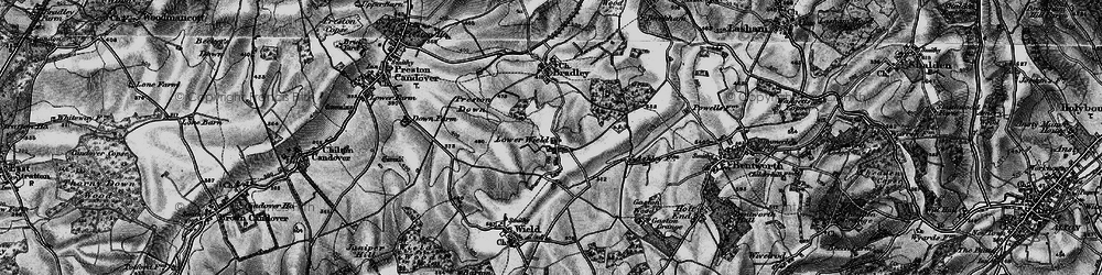 Old map of Lower Wield in 1895