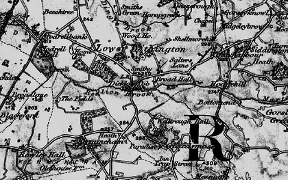 Old map of Lower Withington in 1896