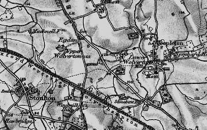 Old map of Lower Wolverton in 1898