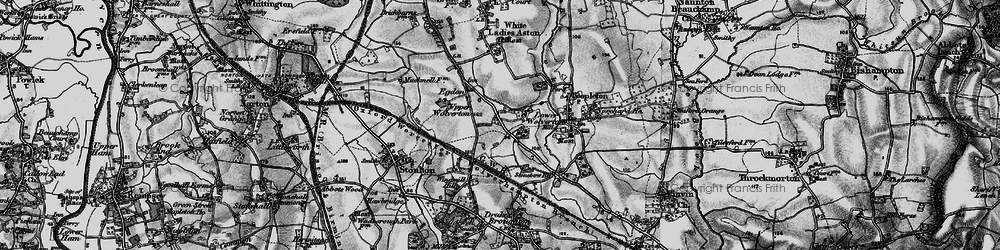 Old map of Lower Wolverton in 1898