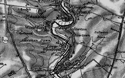 Old map of Lower Woodford in 1898