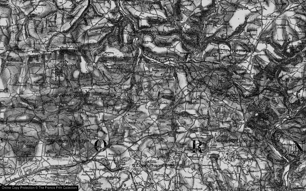 Old Map of Historic Map covering Saints'Way in 1895