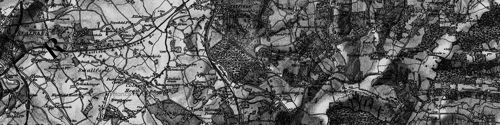 Old map of Lower Woodside in 1896