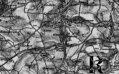 Old map of Lower Woon in 1895