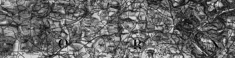 Old map of Lower Woon in 1895