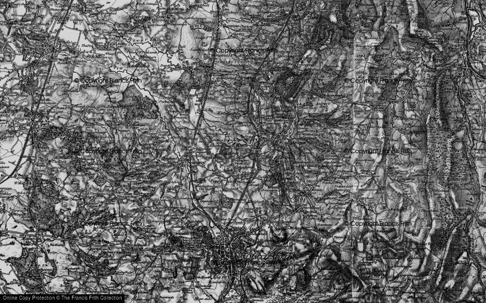 Old Map of Lowerhouse, 1896 in 1896