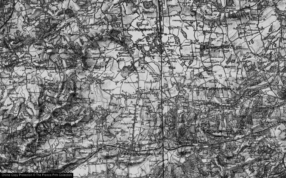 Old Map of Historic Map covering London Gatwick Airport in 1896