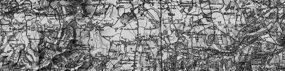 Old map of London Gatwick Airport in 1896